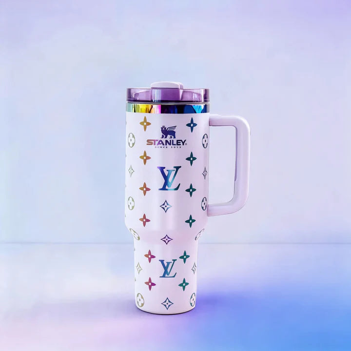 Purple patterned tumbler
